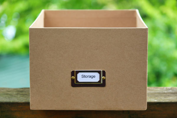 3thingsyoushouldntputinstorage Box labeled Storage